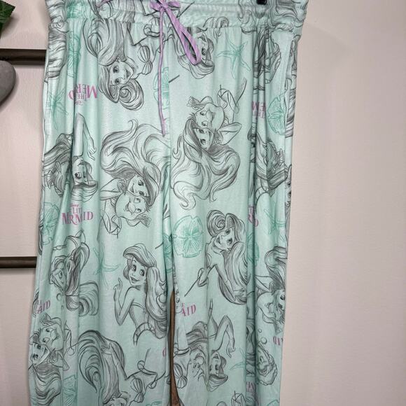 Disney Princess Little Mermaid Pajama Bottoms Size X Large - Picture 6 of 9